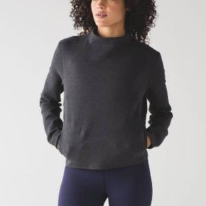 Lululemon City Bound charcoal/dk grey sweatshirt